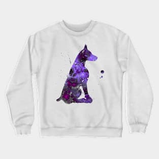 Doberman Watercolor Painting 2 Crewneck Sweatshirt